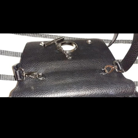 HENRI BENDEL CHELSEA PUNK CROSSBODY BLACK SATCHEL - Picture 5 of 8